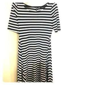 Black and white stripped dress